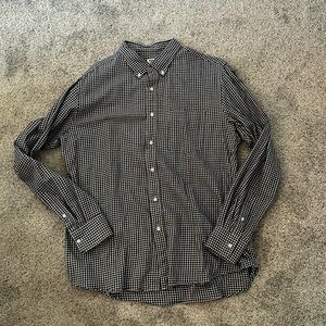 Uniqlo Gingham Flannel Navy and White XL